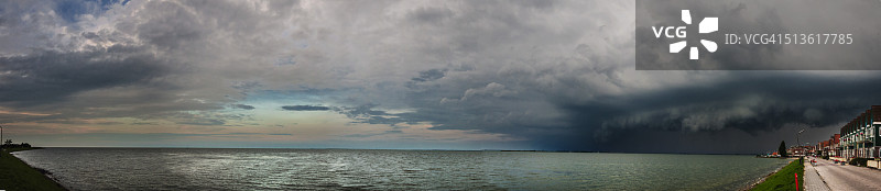 风暴逼近全景图片素材