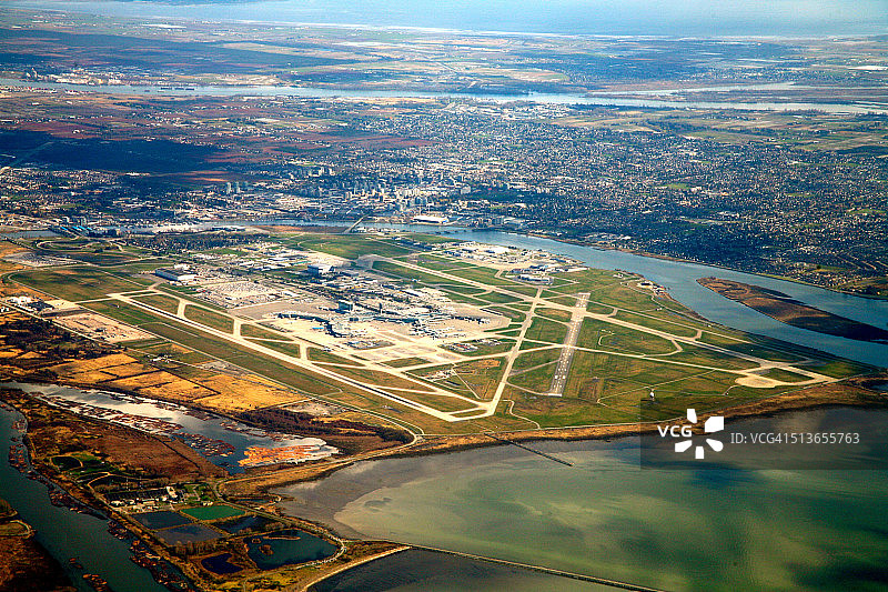 温哥华航拍视角图片素材