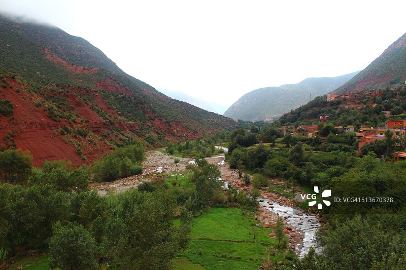 阿特拉斯山脉的乌里卡山谷图片素材