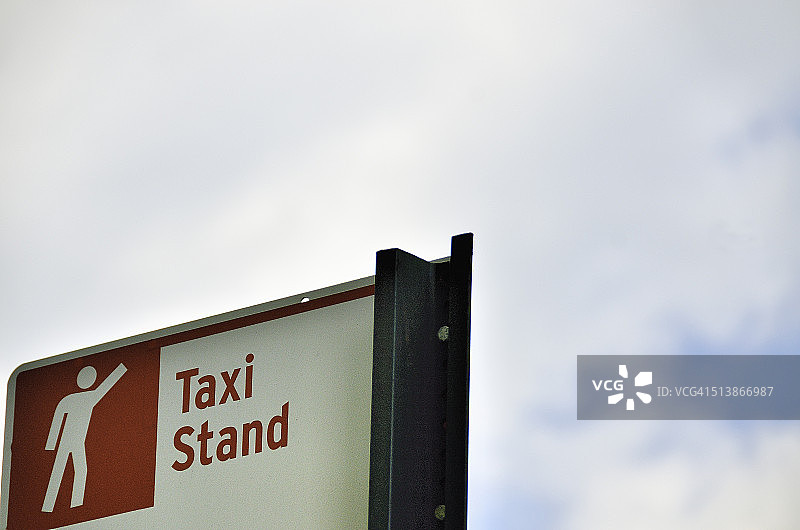 出租车站牌（带象形图）图片素材