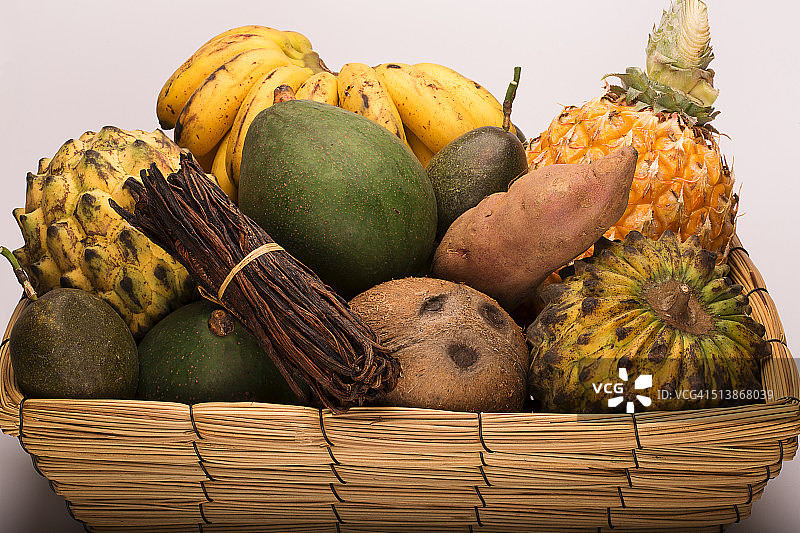 什锦异国水果篮图片素材