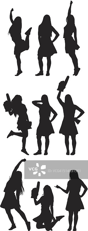 各种动作的啦啦队员图片素材