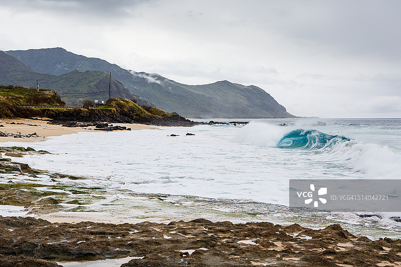 西瓦胡岛的冲浪运动图片素材