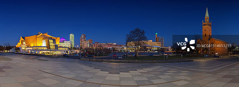 柏林波茨坦广场城市全景图片素材