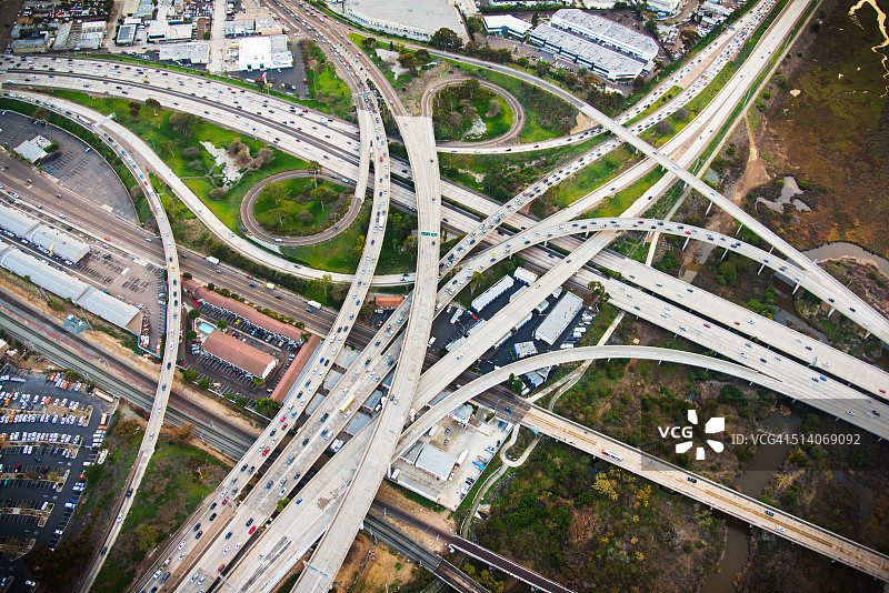 加利福尼亚州圣地亚哥的公路立交桥图片素材