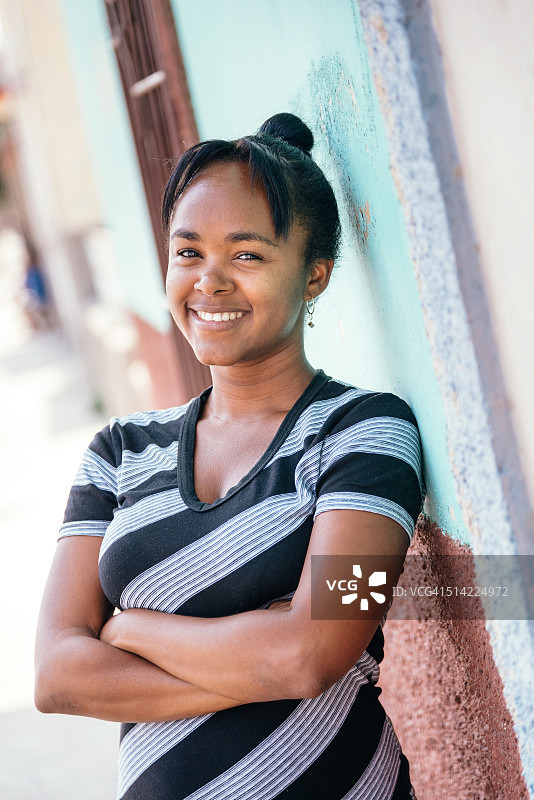 古巴女性的肖像图片素材
