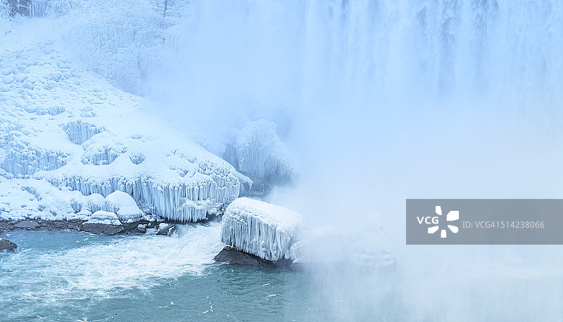 冬季的尼亚加拉瀑布图片素材