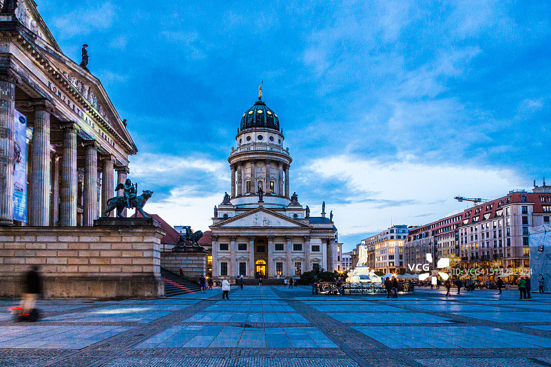 柏林宪兵广场与法国大教堂图片素材