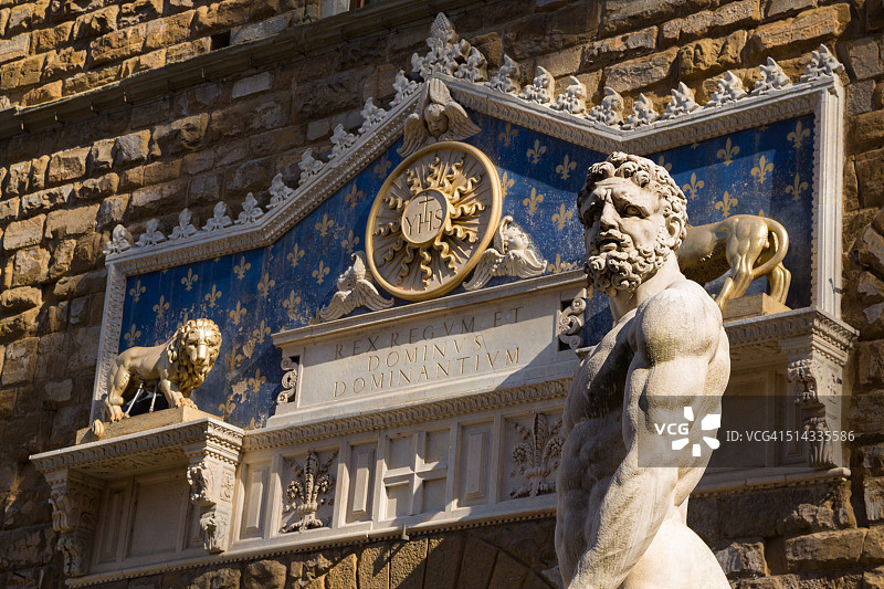 意大利佛罗伦萨领主广场的旧宫图片素材