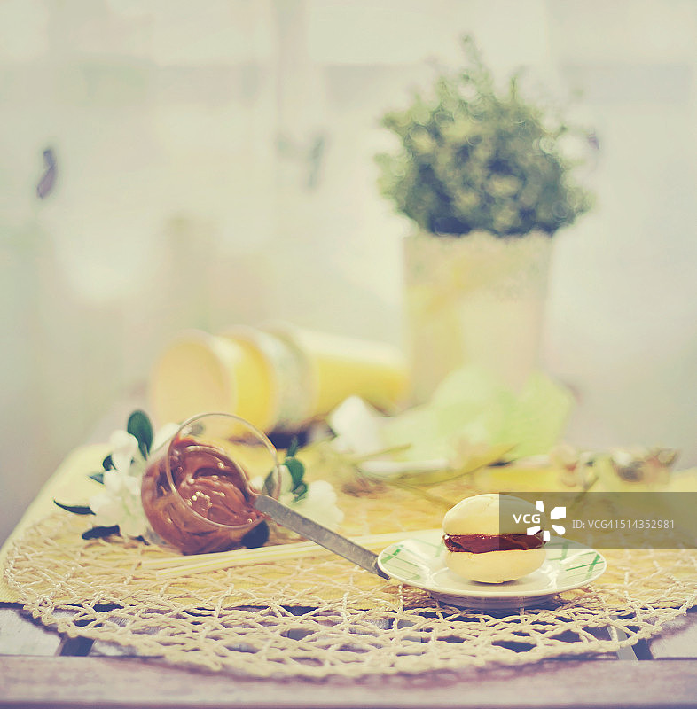 焦糖饼干柔和意象图片素材