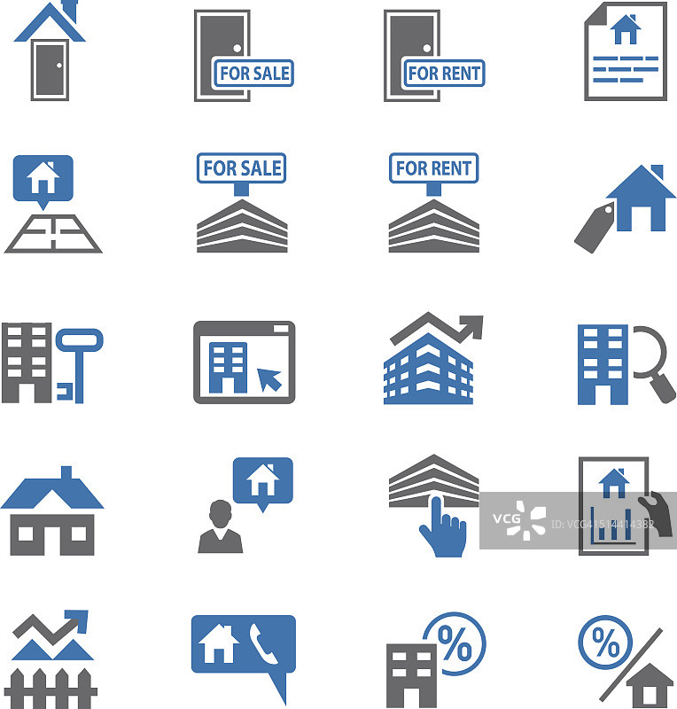 家庭与金融图标合集图片素材