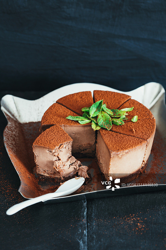 巧克力芝士蛋糕图片素材