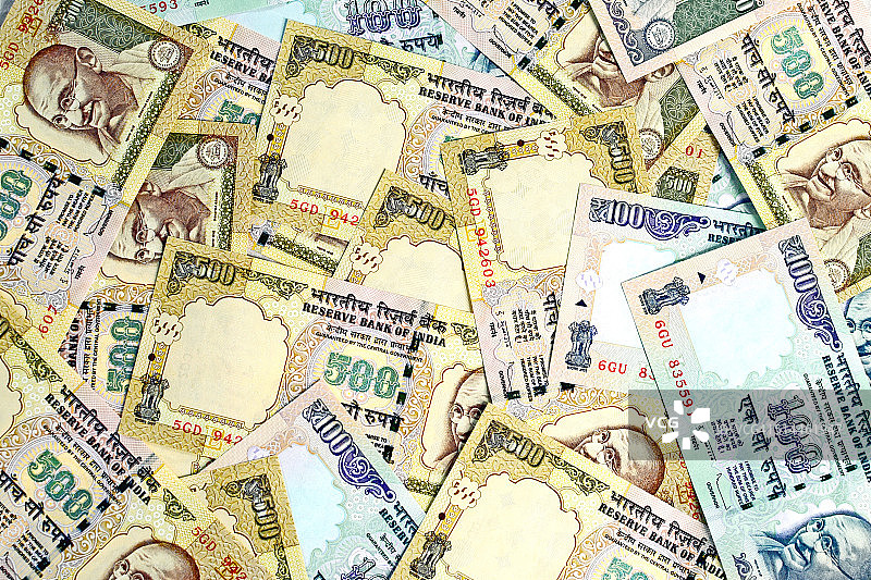 印度卢比货币背景图片素材