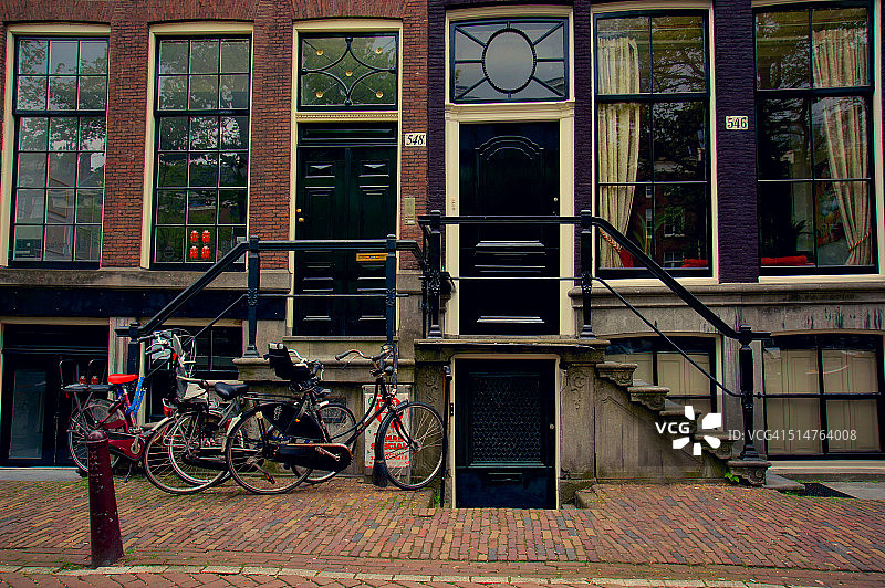 阿姆斯特丹的典型建筑之门图片素材
