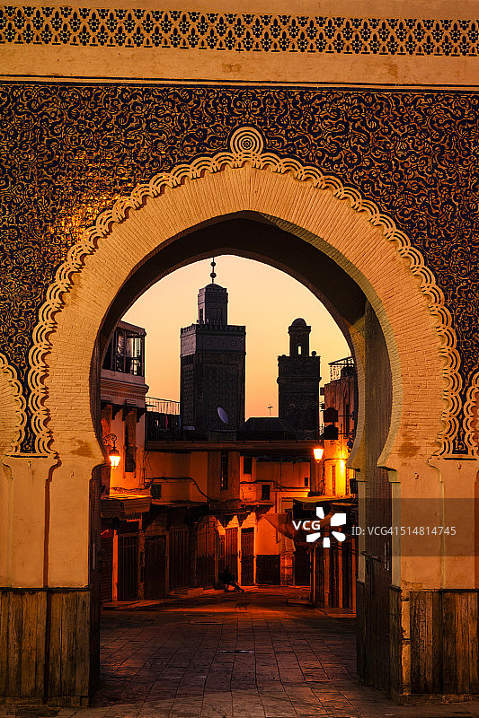 菲斯古城的布日卢门图片素材