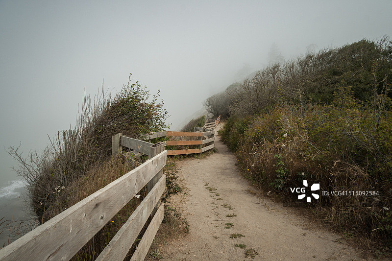 美国华盛顿州克拉勒姆县邓杰内斯县立公园小径图片素材