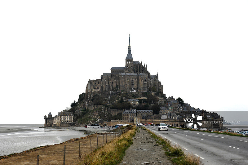 法国诺曼底地区圣米歇尔山图片素材