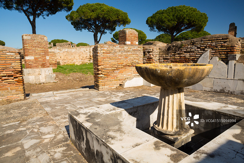 意大利罗马奥斯提亚·安提卡古罗马港口城市遗址图片素材