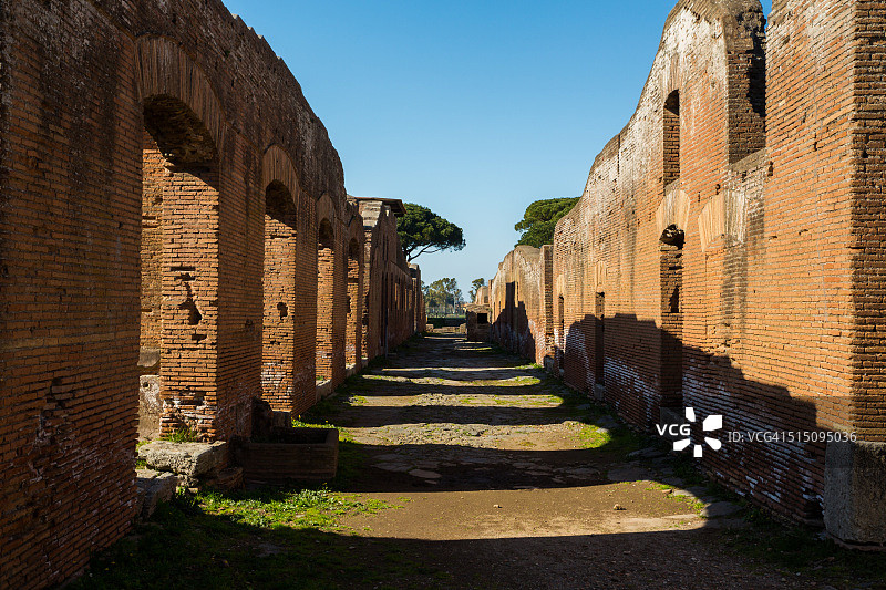 意大利罗马奥斯提亚·安提卡古罗马港口城市遗址图片素材