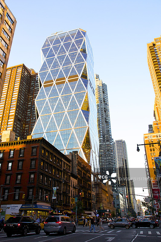 纽约第八大道的新旧建筑图片素材