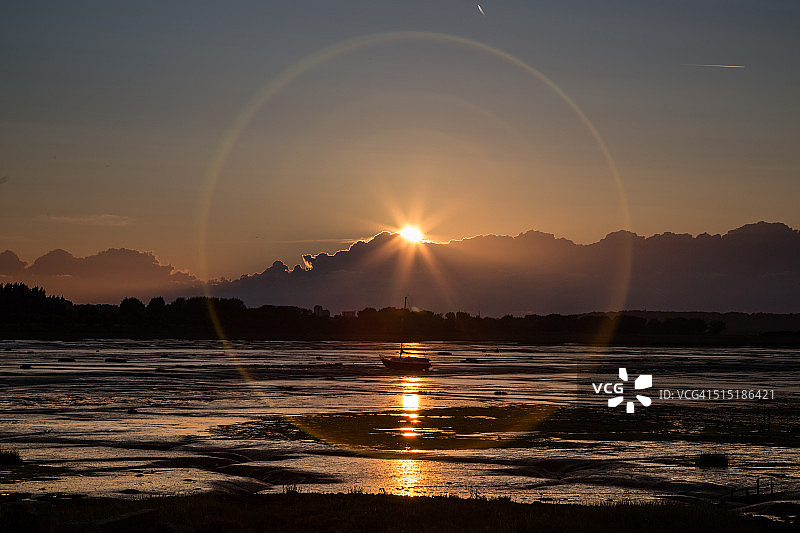 日落光环图片素材