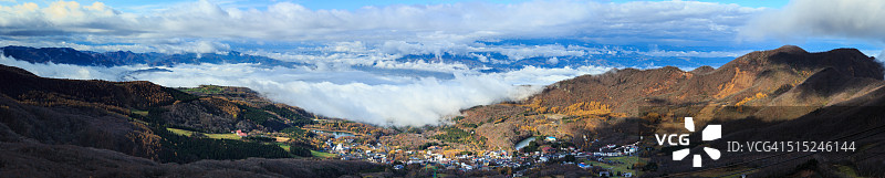 藏王山云海全景图片素材