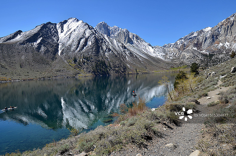 康维克特湖环线小径全景图片素材