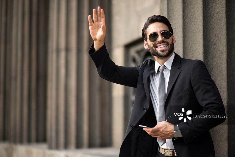 使用可穿戴技术的商人图片素材