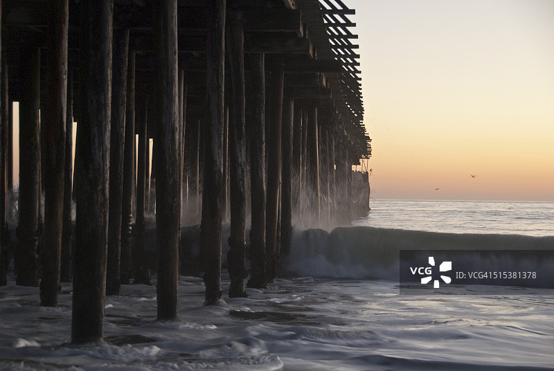 加利福尼亚州蒙特雷湾的渔人码头下图片素材