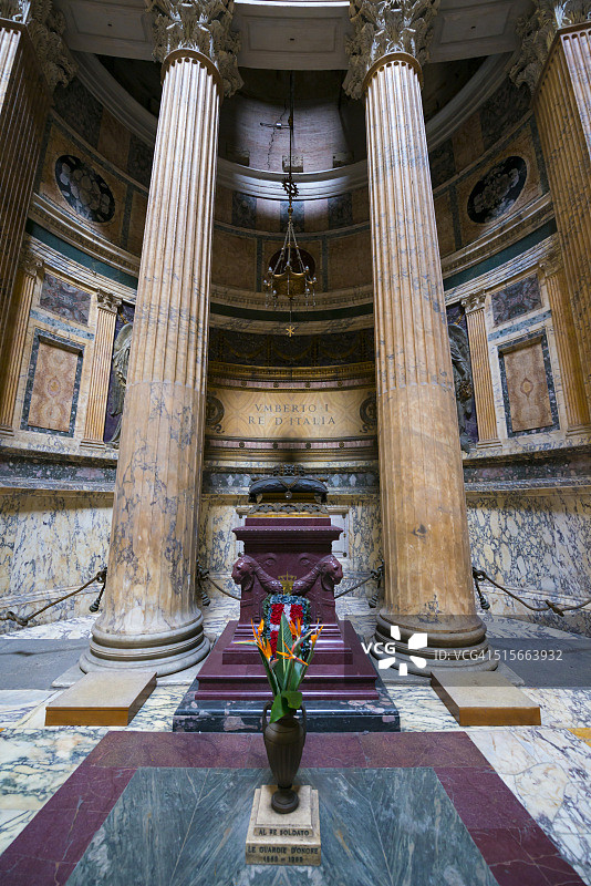翁贝托国王在万神殿内的陵墓图片素材