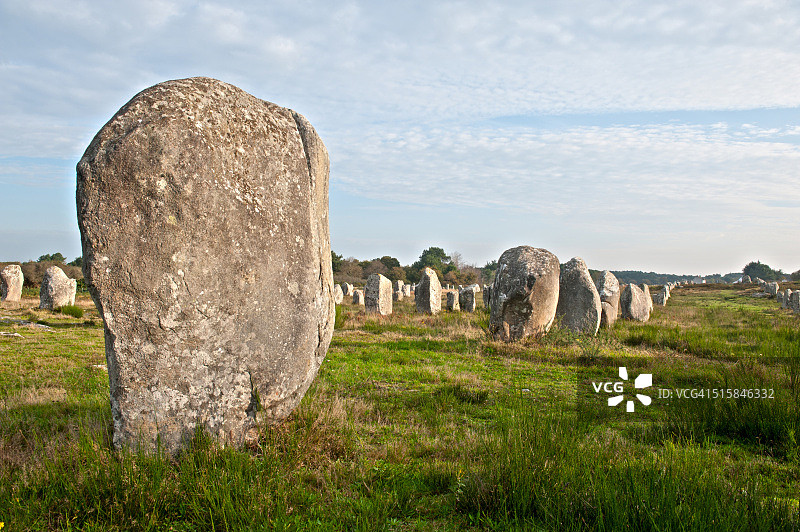 法国布列塔尼卡纳克立石图片素材