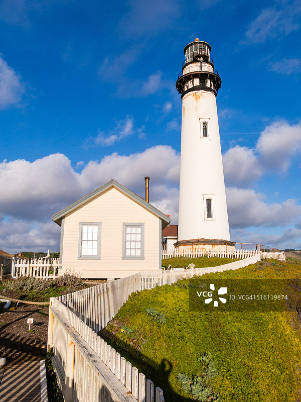 加利福尼亚州圣克鲁斯鸽子角灯塔图片素材