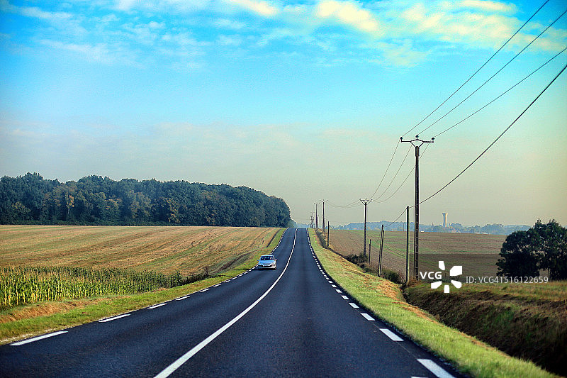 法国诺曼底的高速公路图片素材