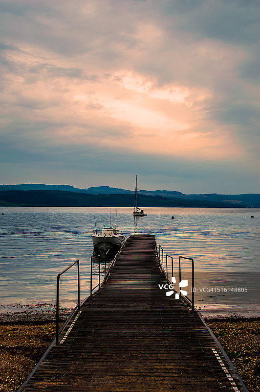 苏格兰科瓦尔奥特弗里临时码头图片素材