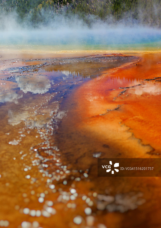 黄石大棱镜温泉的细菌群图片素材