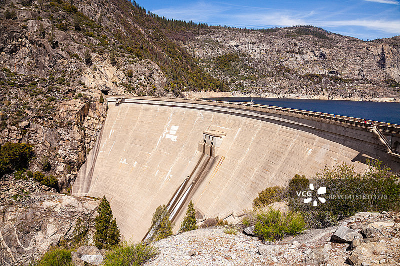 赫奇水库，美国加利福尼亚州优胜美地国家公园图片素材