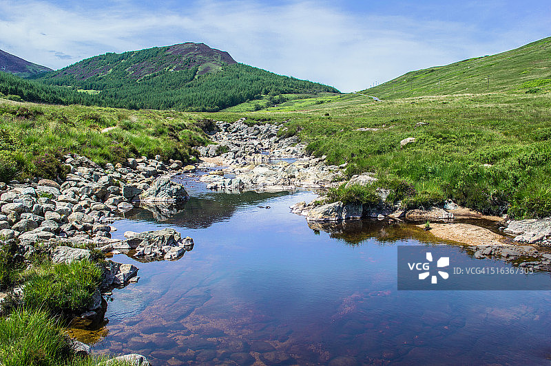 阿伦岛桑诺克斯伯恩和群山图片素材