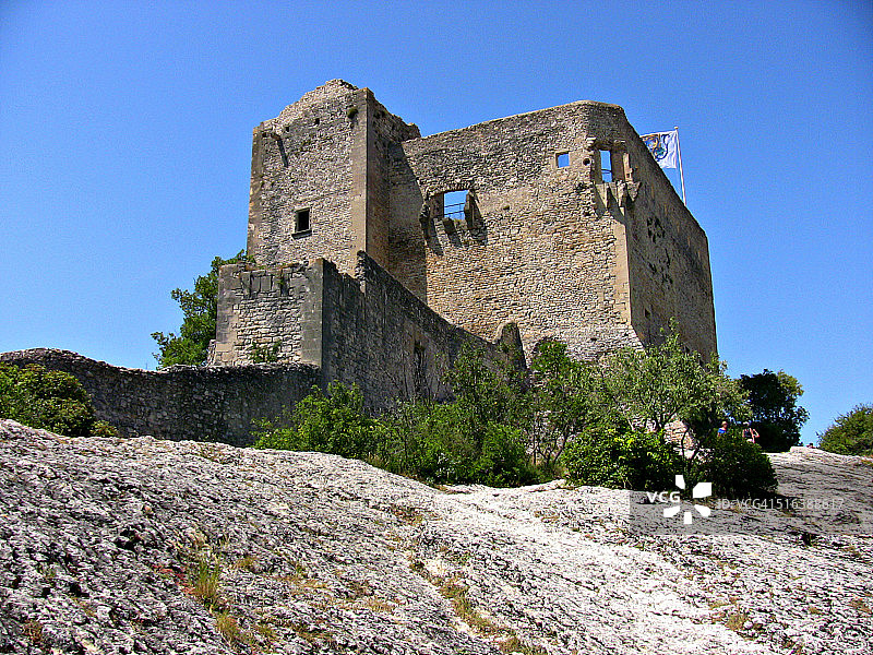 普罗旺斯瓦aison La Romaine的城堡图片素材