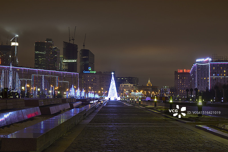 从克隆山俯瞰的夜景图片素材