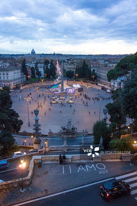 带有“TI AMO”字样的罗马景色图片素材