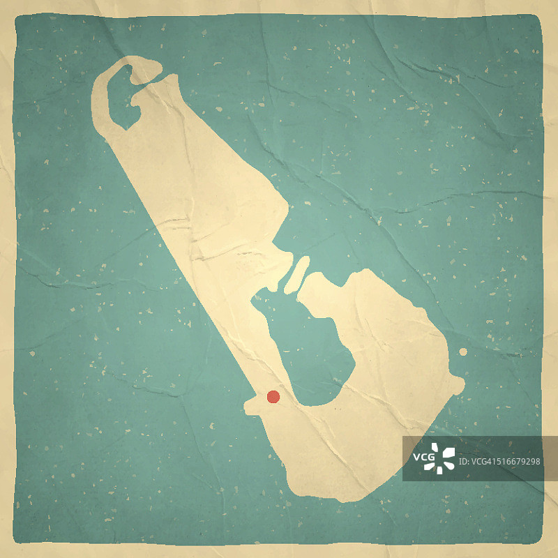 旧纸上的图瓦卢地图 - 复古纹理图片素材