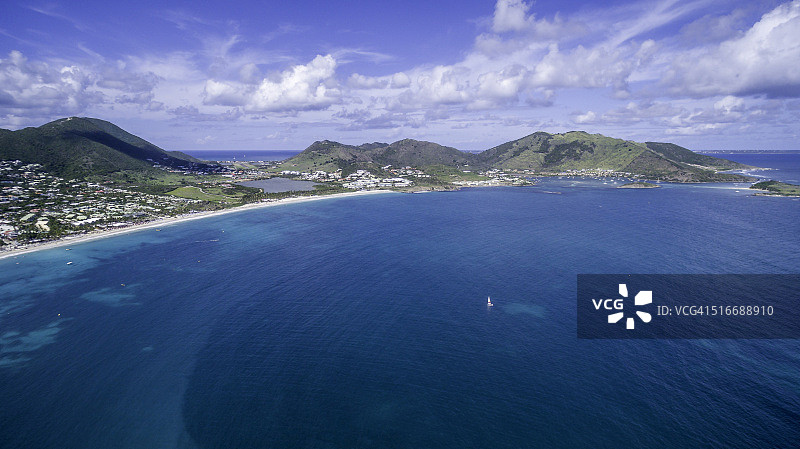 圣马丁海滩航拍图片素材