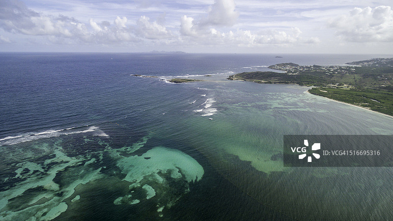 圣马丁海滩航拍图片素材