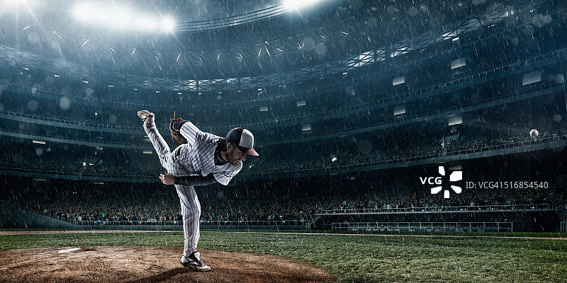 棒球运动员运动中图片素材