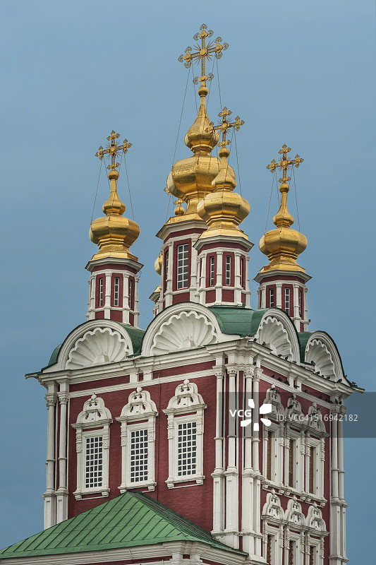 莫斯科新圣女修道院的救世主显容门教堂图片素材