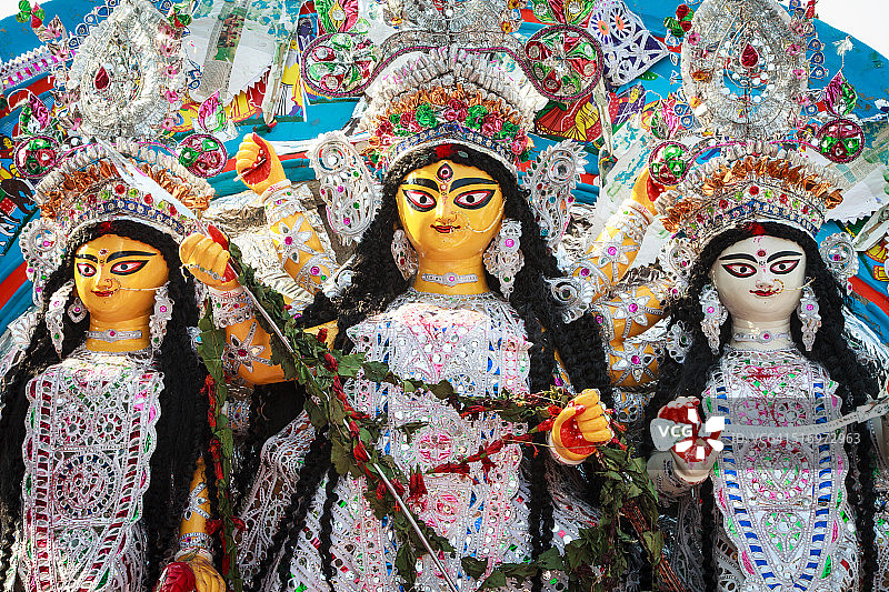 杜尔迦女神的传统偶像图片素材