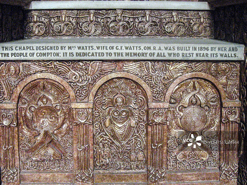 沃茨公墓，位于英国萨里郡康普顿图片素材