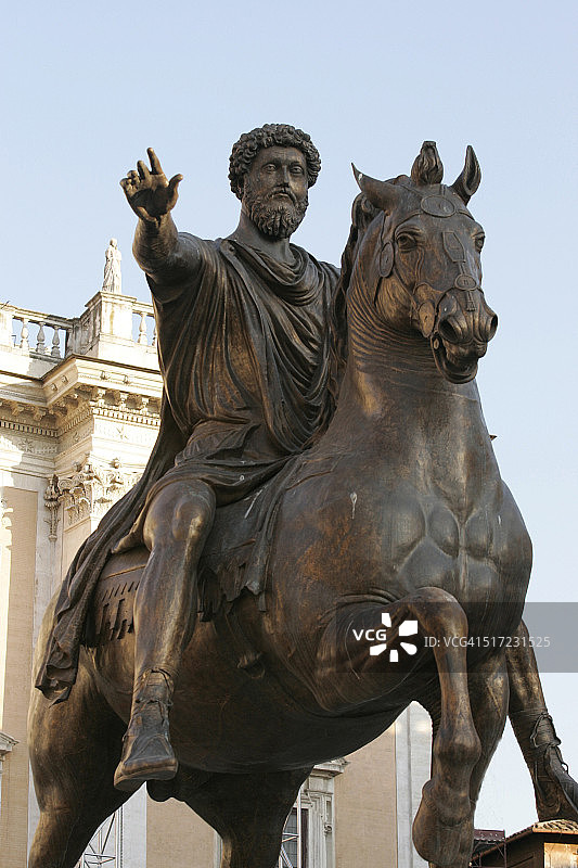 罗马的马可·奥勒留雕像图片素材