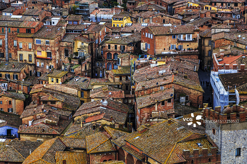 锡耶纳鸟瞰图片素材