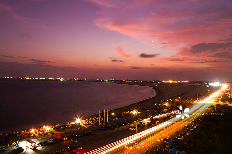 尼日利亚拉各斯的日落图片素材